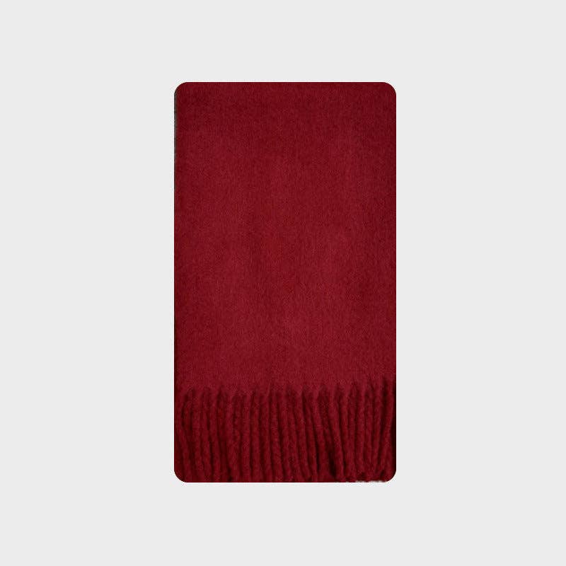 Merlot Oversized Wool Scarf