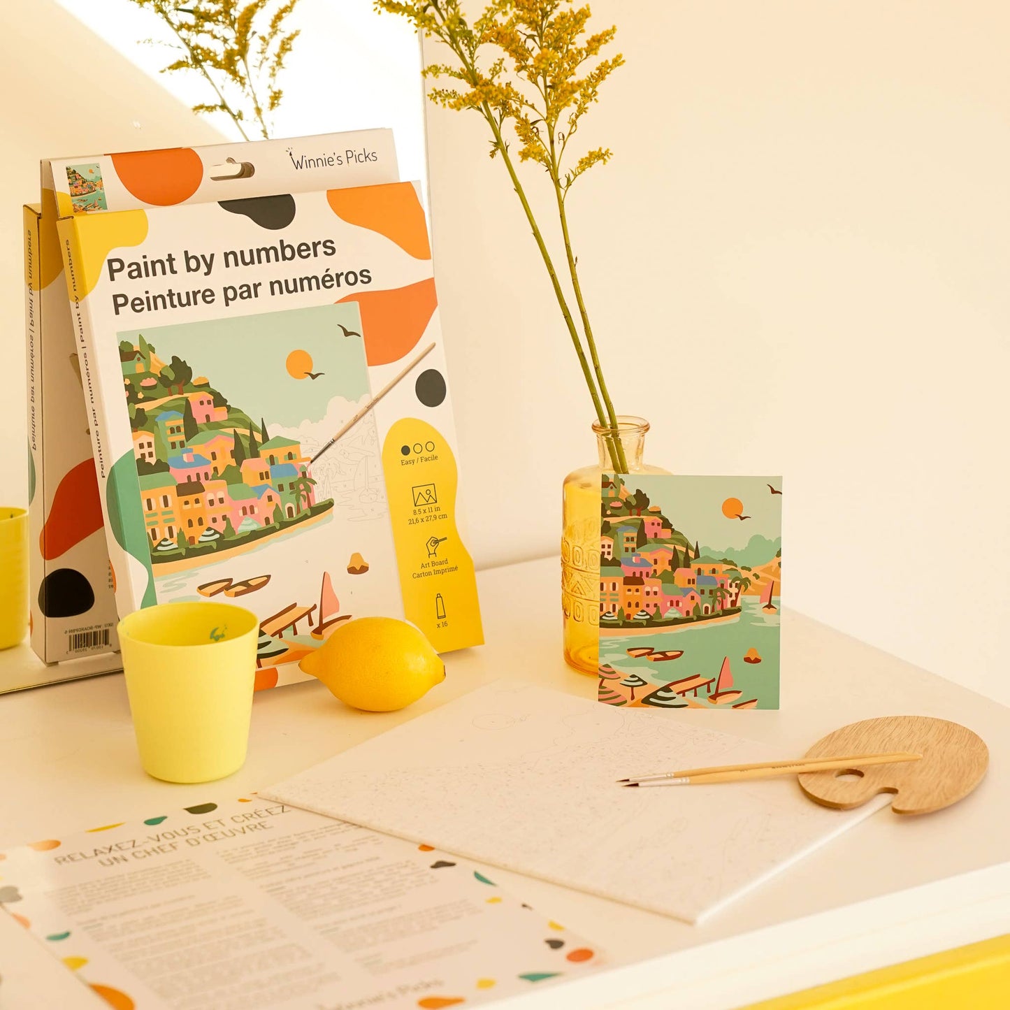 Under the Italian Sun | Board paint by numbers kit for adults