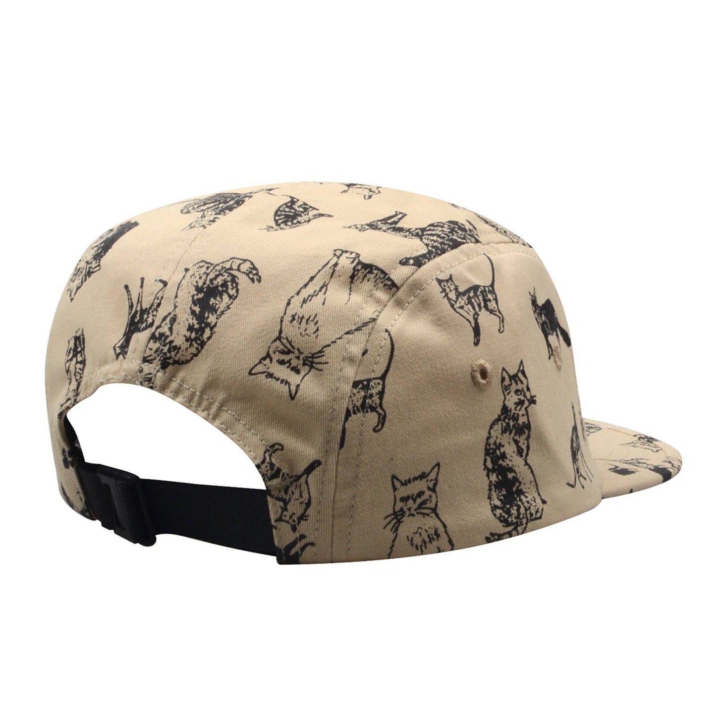 Khaki Cat 5 Panel Hat