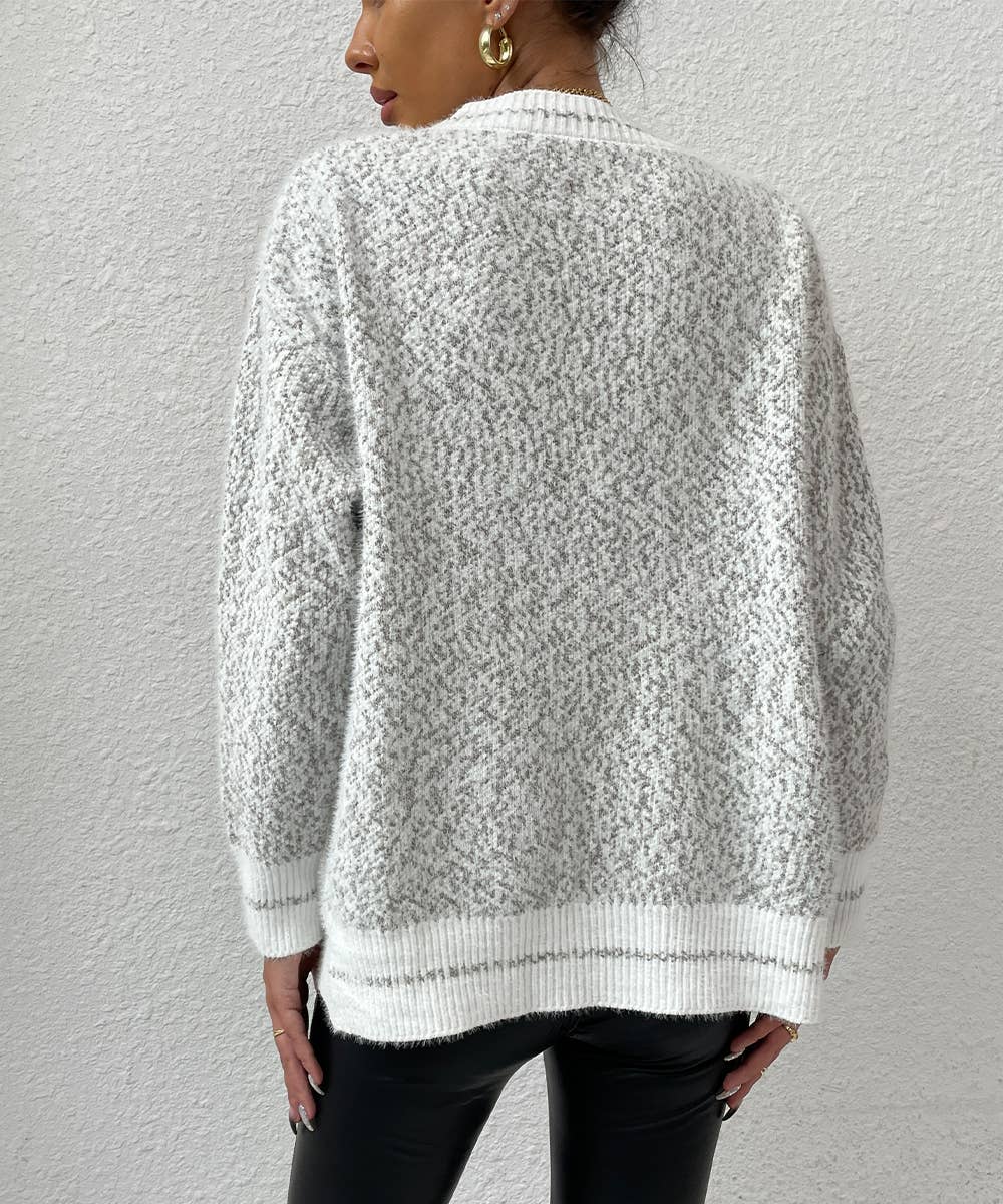 White & Grey Cardigan