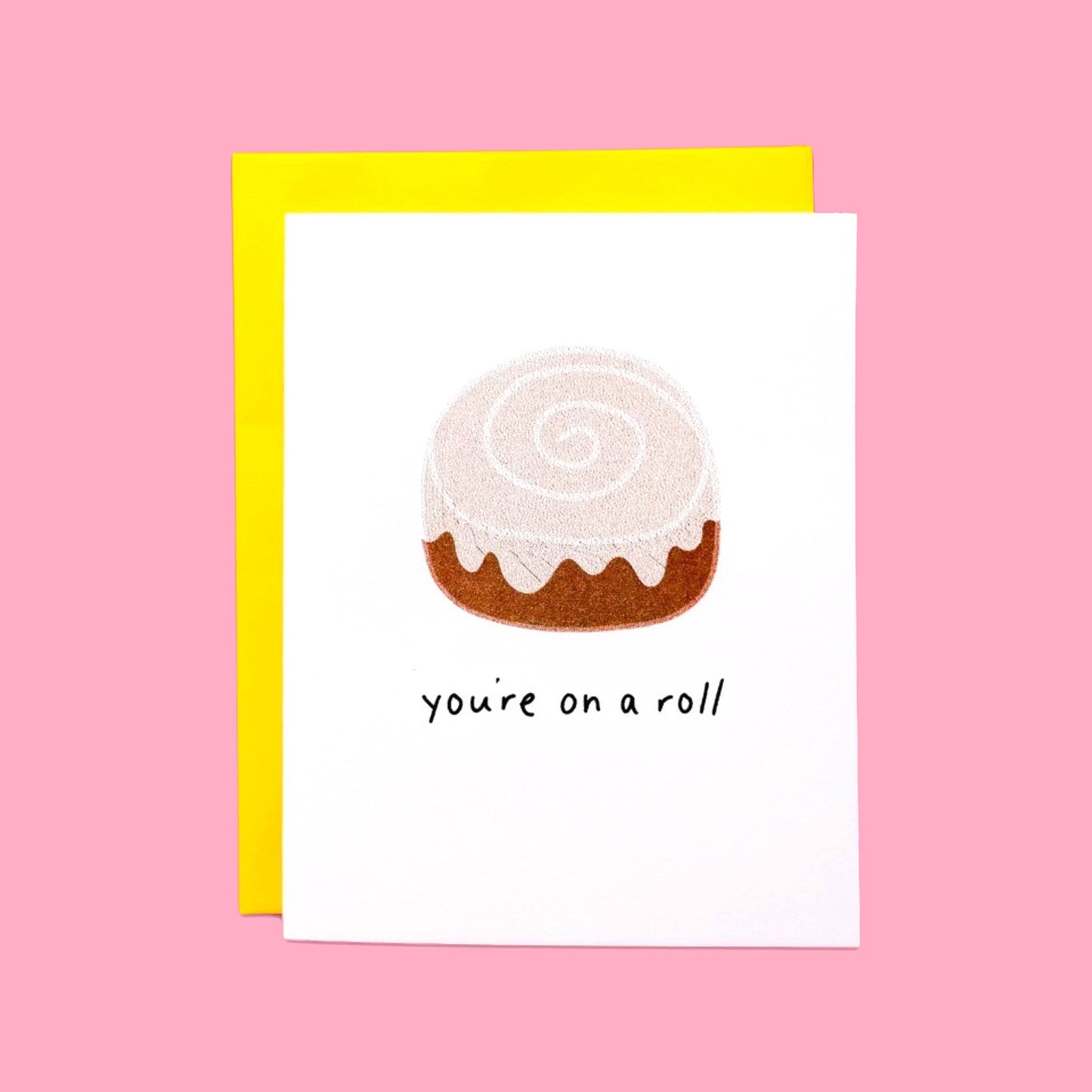 On a Roll Risograph Card