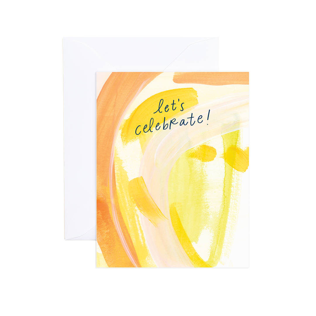 Let's Celebrate Watercolor Card