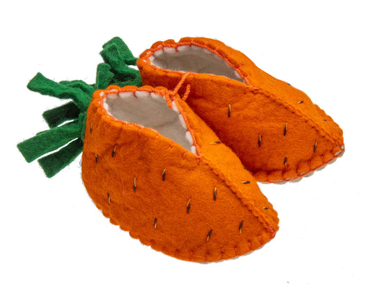 Carrot Baby Booties: 0-12 Month