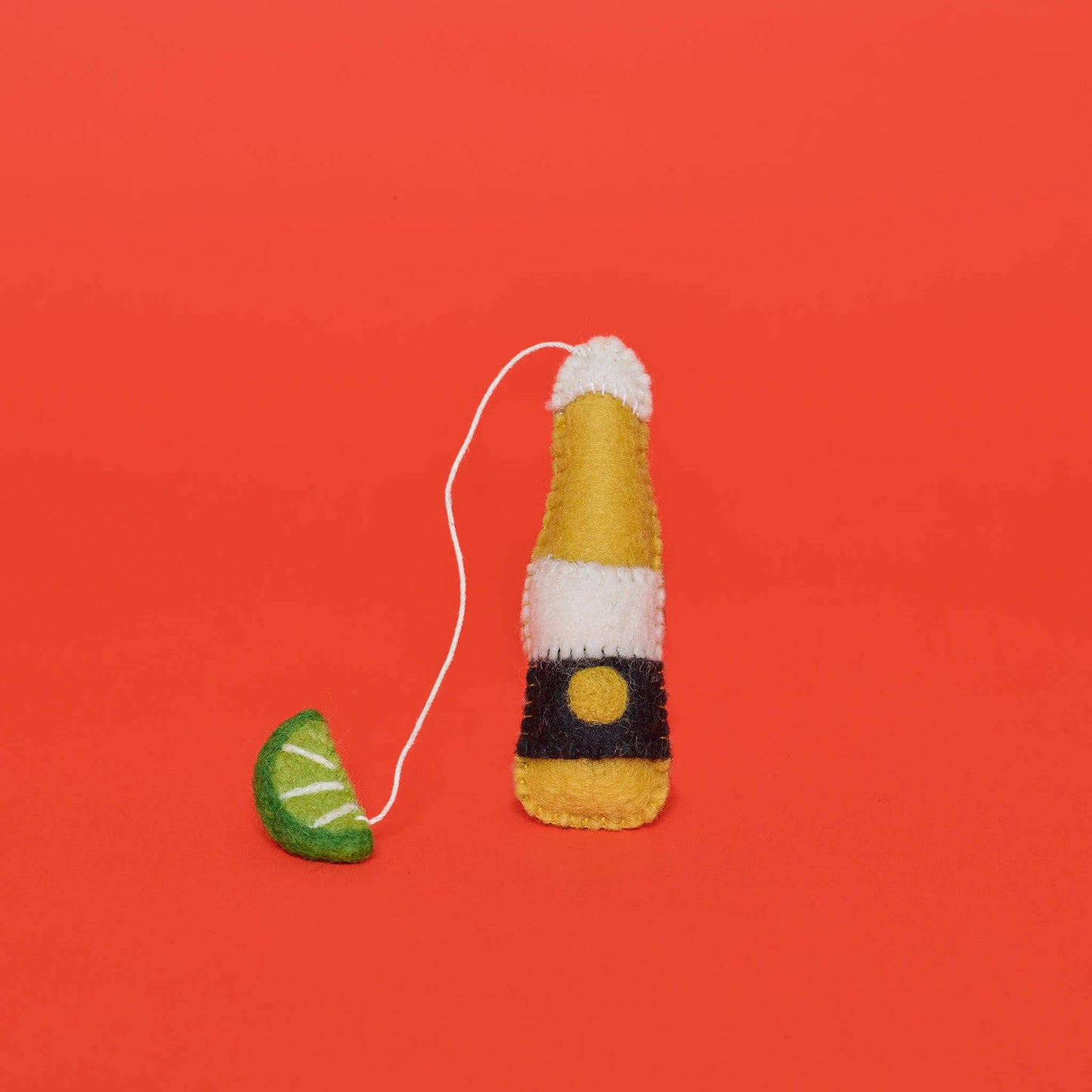 Wool Beer & Lime Cat Toy