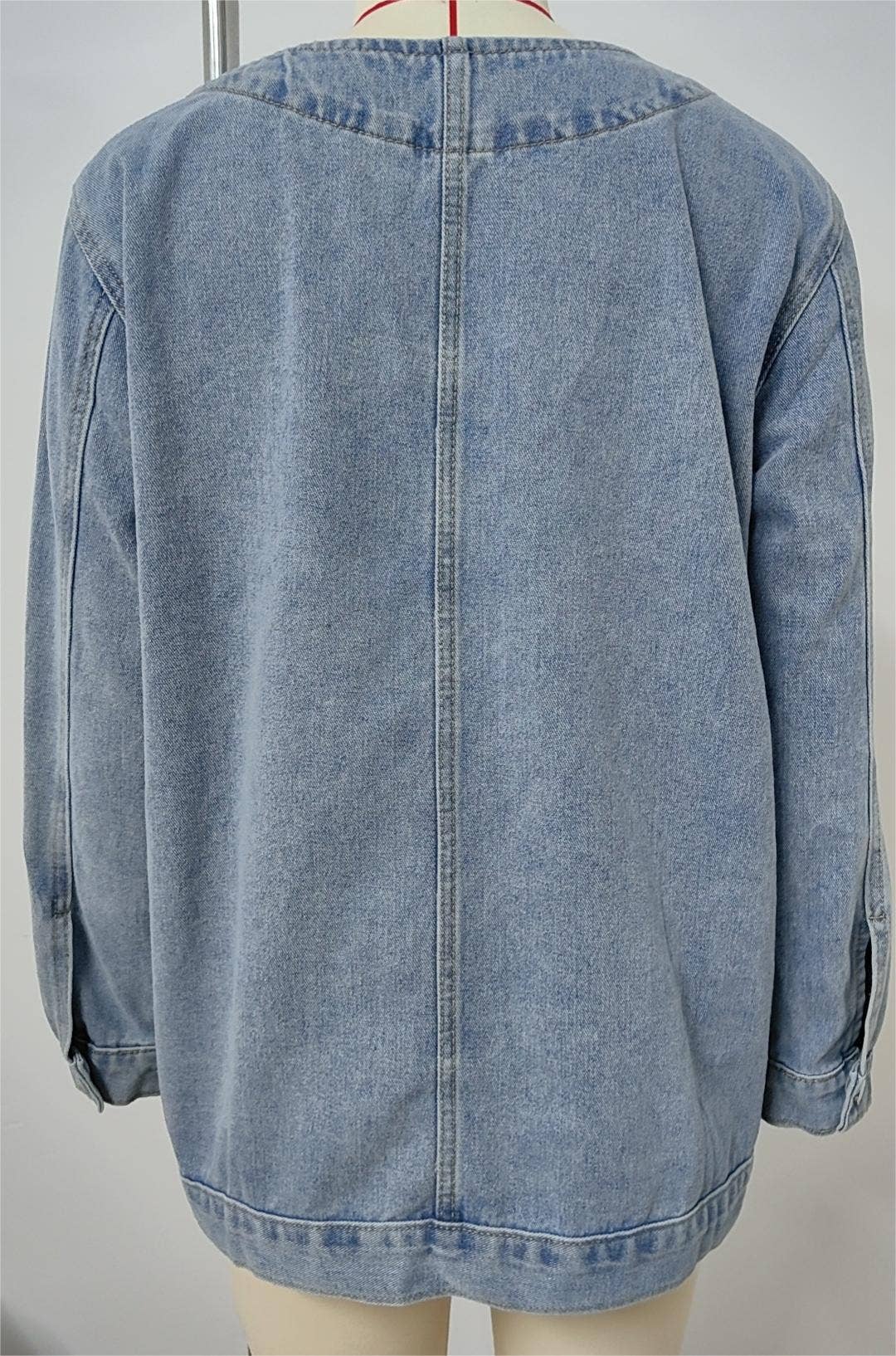 V Neck Denim Jacket