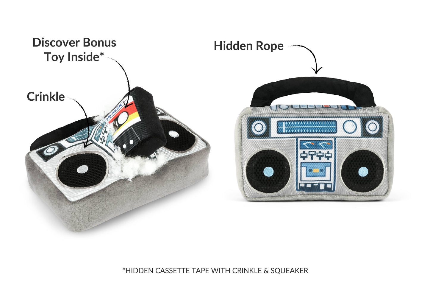 80s Classic Boom Box Squeaky Dog Toy