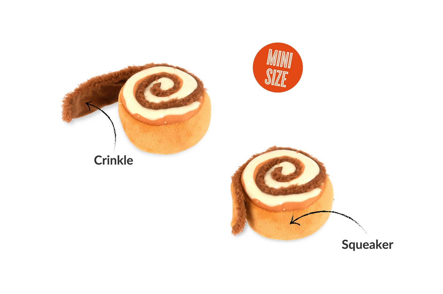 Cinnamon Bun Dog Toy