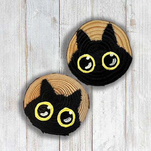 Black Cat Coasters - 2 Pack