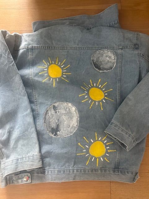 Moons Handpainted Denim Jacket