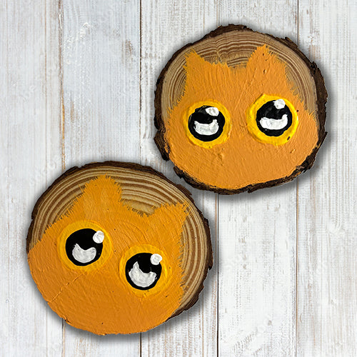 Orange Cat Coasters - 2 Pack