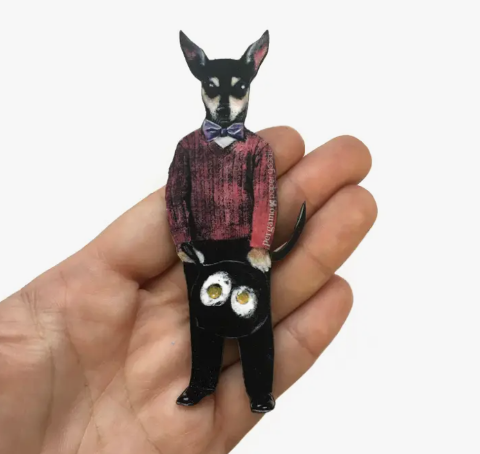 Chihuahua Dog Wood Magnet