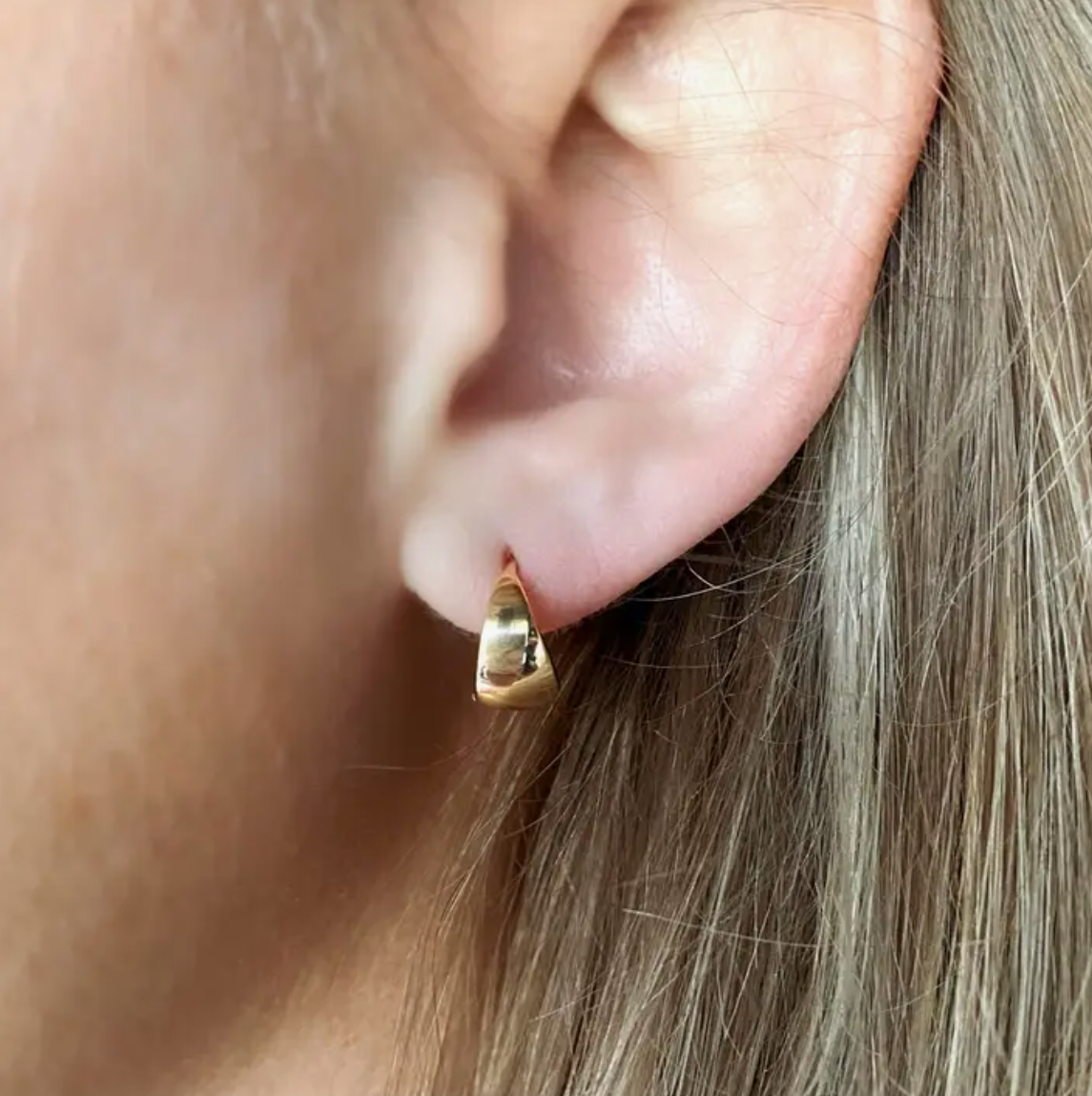 Gold Filled Polished Clicker Hoops