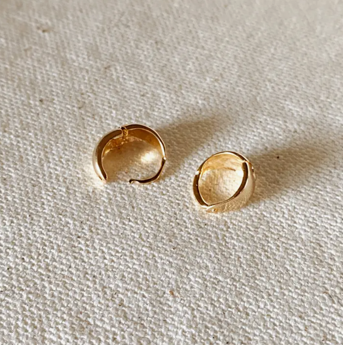 Gold Filled Polished Clicker Hoops