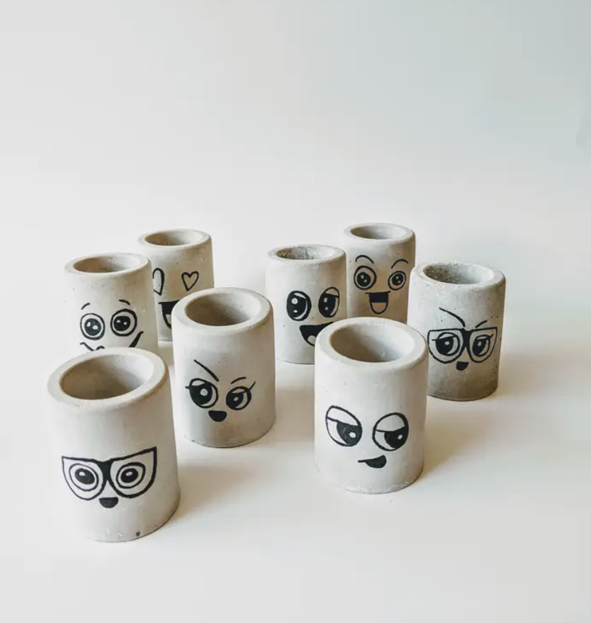 Emoji Concrete Planter (with or without air plant)