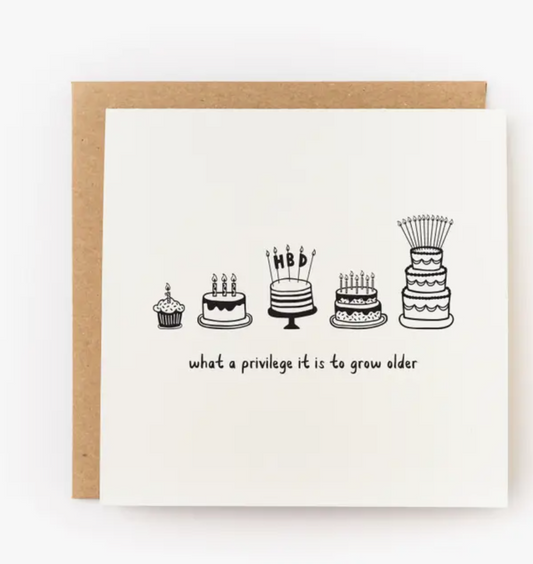 What A Privilege To Grow Older Birthday Card