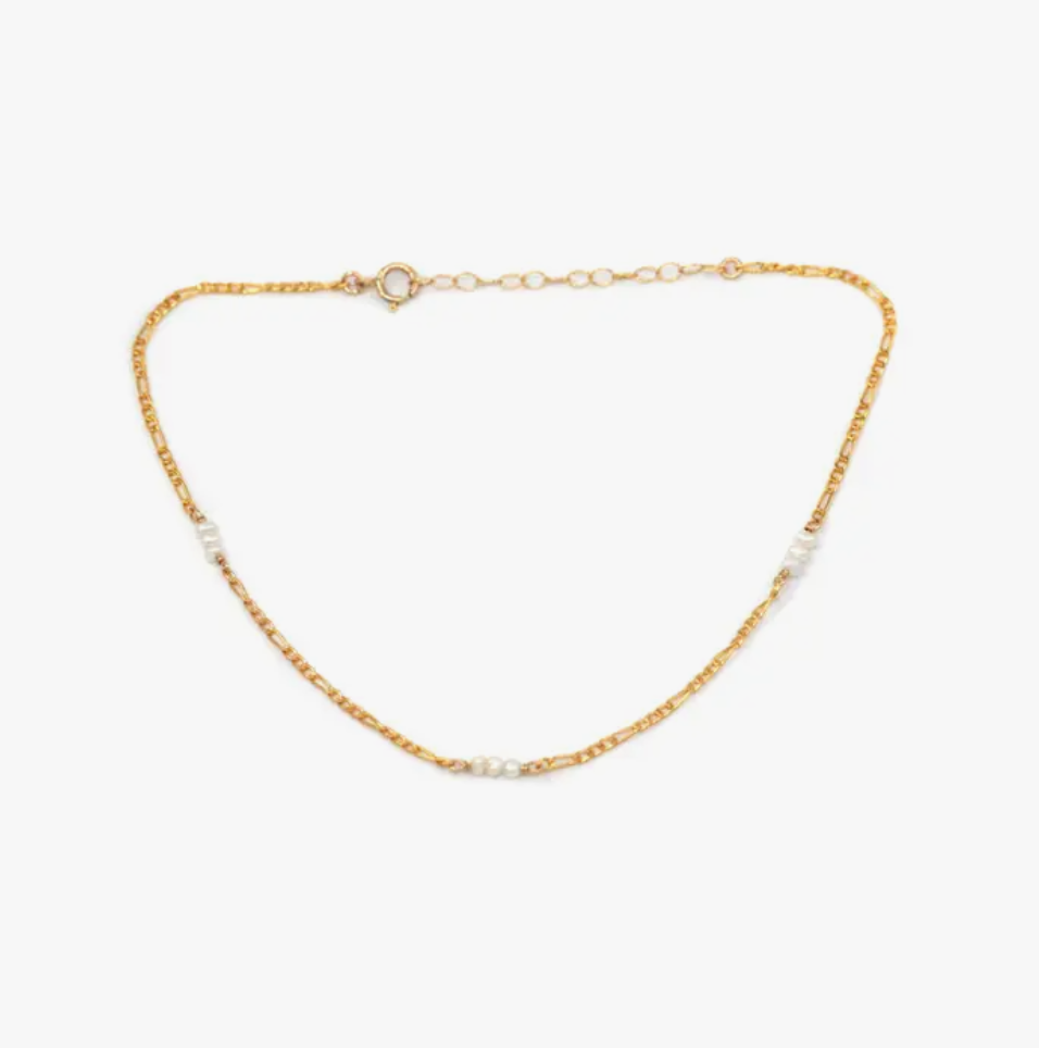 Pearl and Gold Filled Anklet