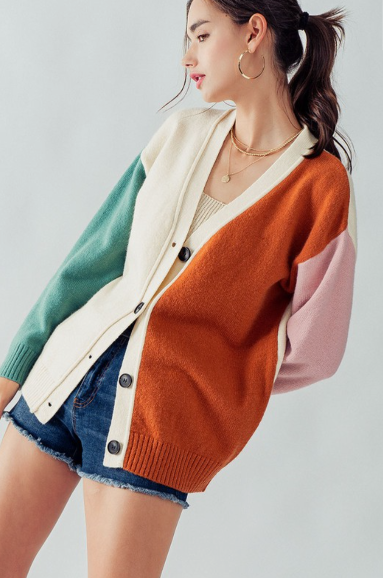 Colorblock Cardigan