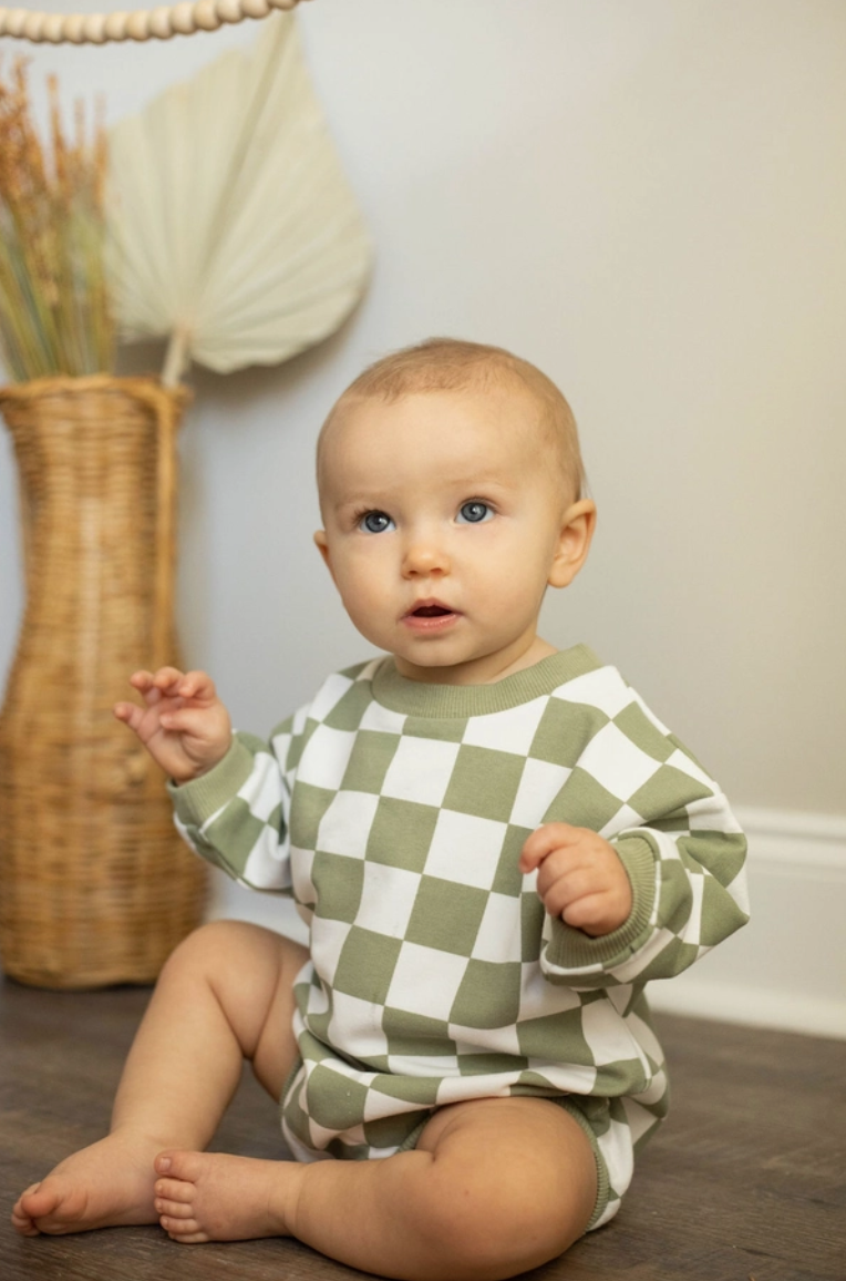 Checkered Baby Onesies
