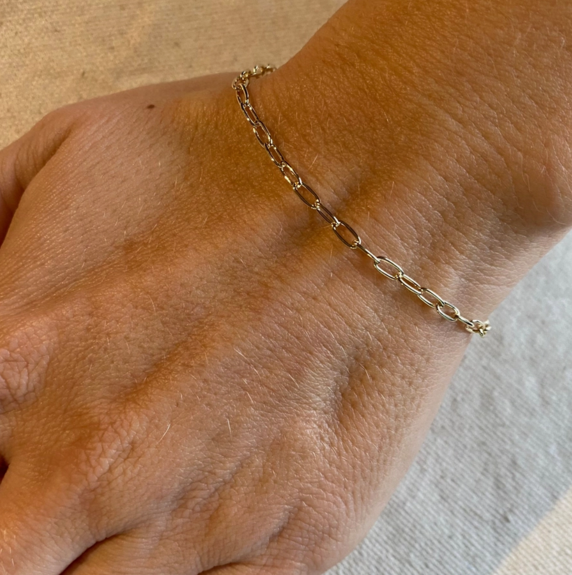 18k Gold Filled 2.5 mm Cable Link Bracelet