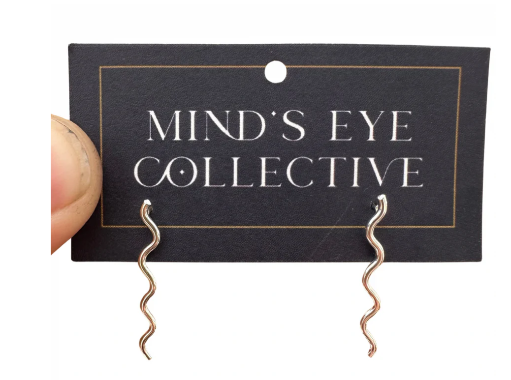 Silver Julo Squiggle Earings