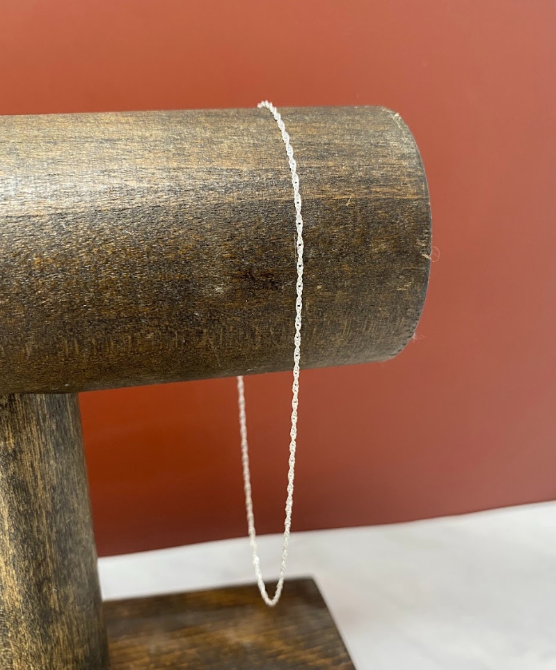 Silver Rope Chain Anklet