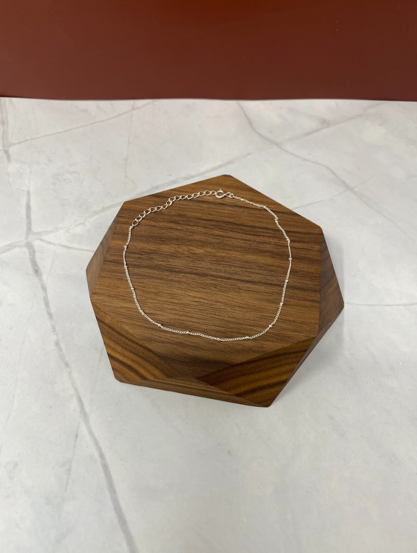 Silver Satellite Chain Anklet