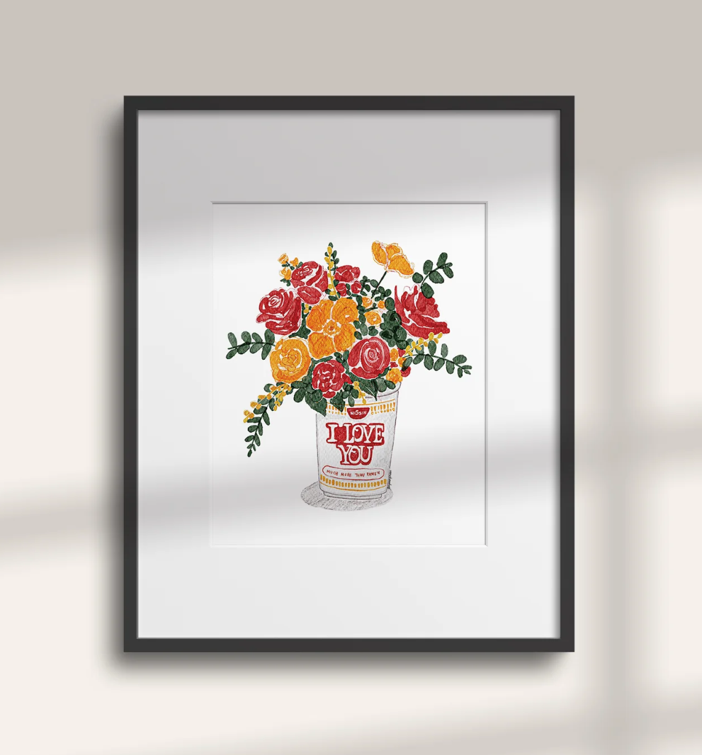 I Love You Ramen 8x10 Art Print