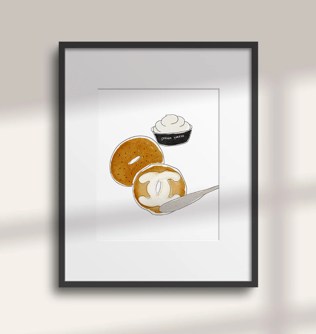 Bagel 8x10 Art Print