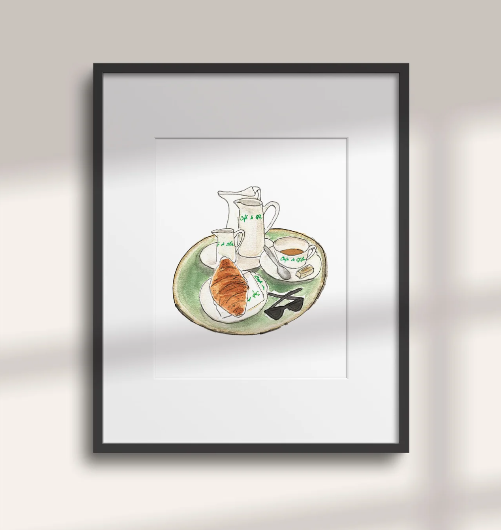Cafe de Fleur 8x10 Art Print