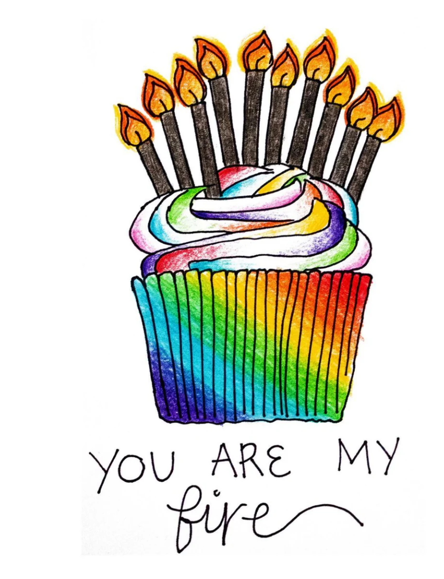 You Are My Fire Birthday Card