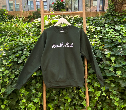 Forest Green "South End" Embroidered Sweatshirt