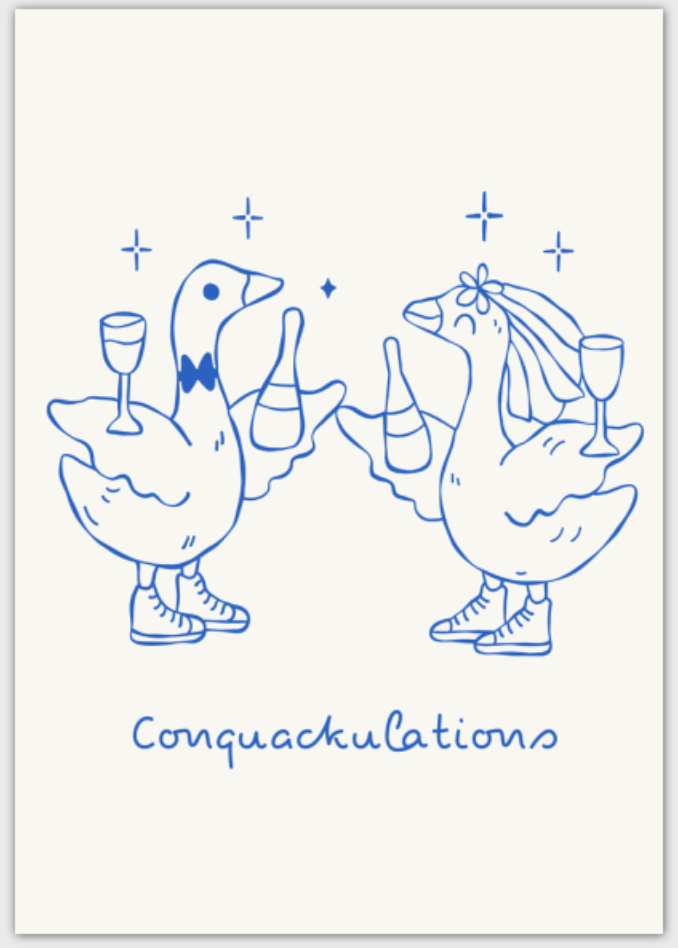 Wedding Ducks Card