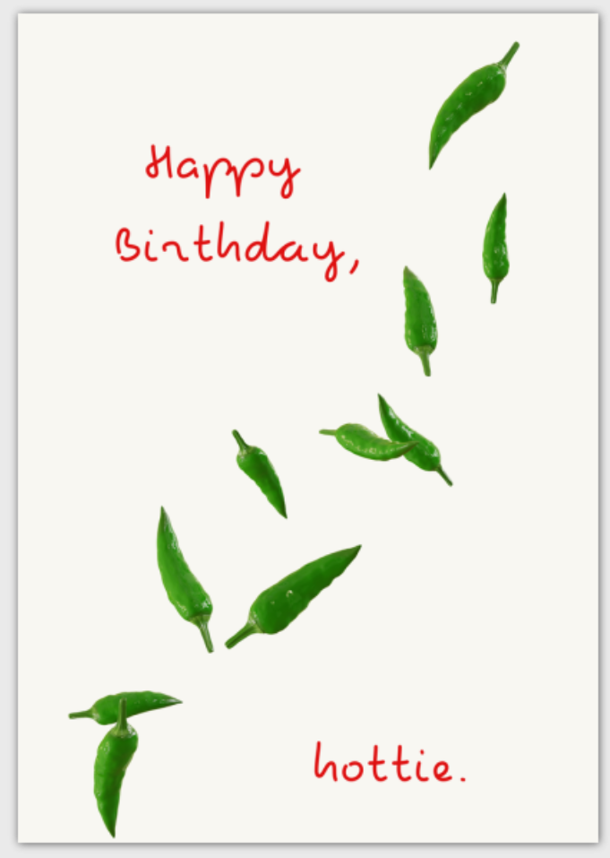 Hottie Birthday Card