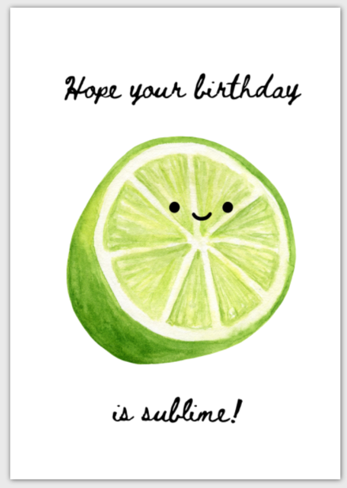 Sublime Birthday Card