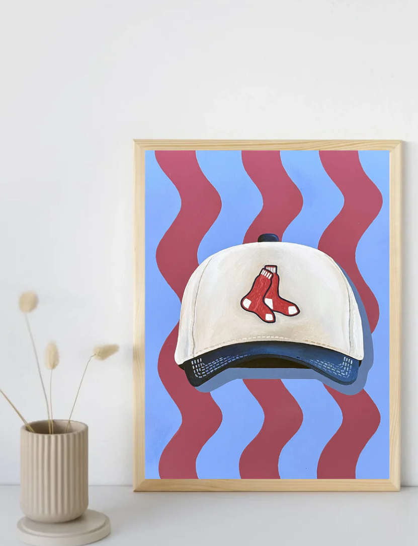 Red Sox Hat Art Print