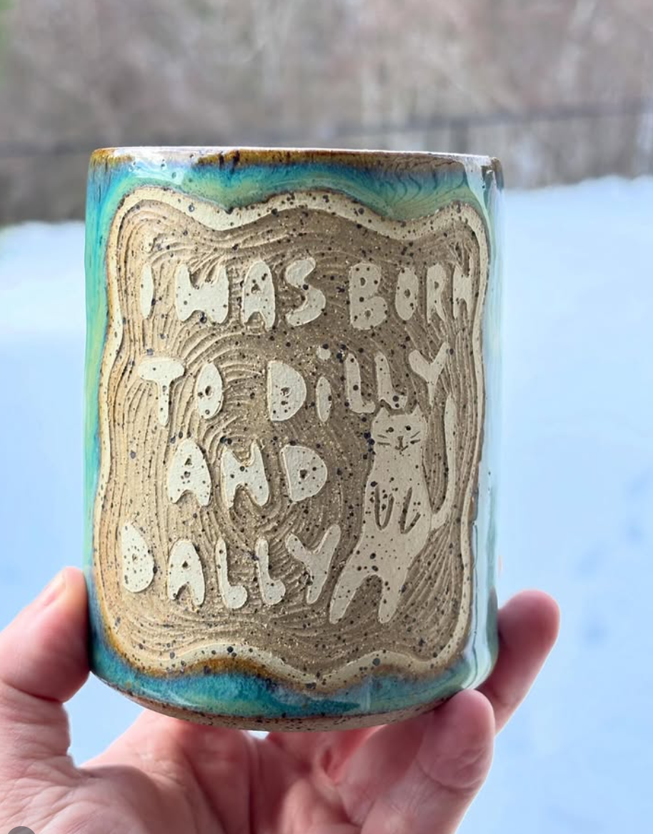 Dilly Dally Cat Mugs