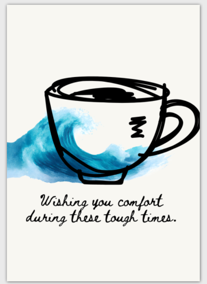 Grief Comes in Waves Card