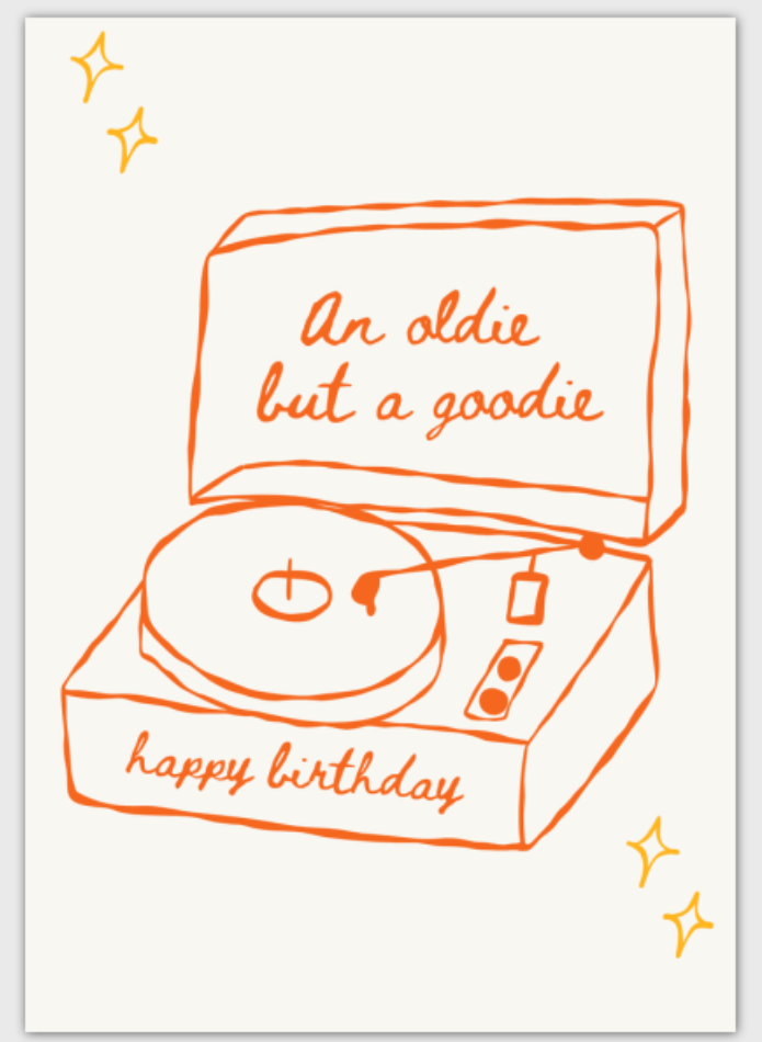 Vinyl Records Birthday Card