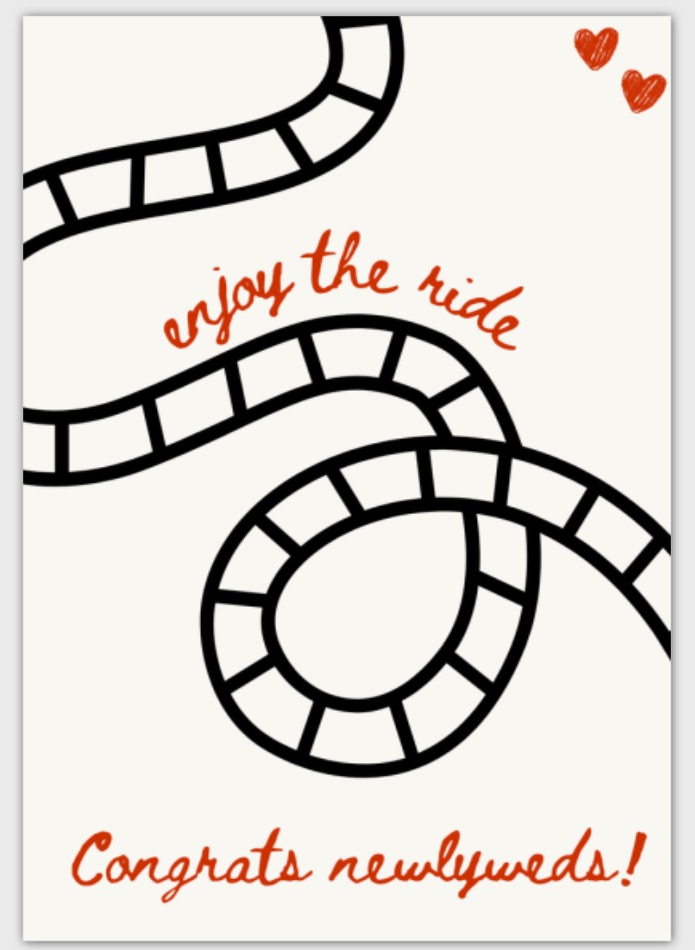 Enjoy the Ride Wedding Card