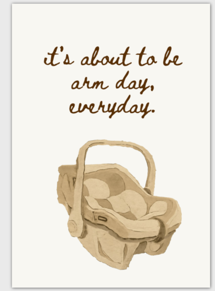 Arm Day Baby Card