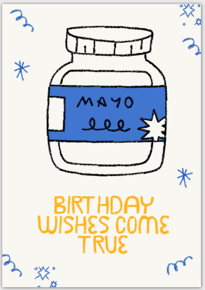 Mayo Birthday Card