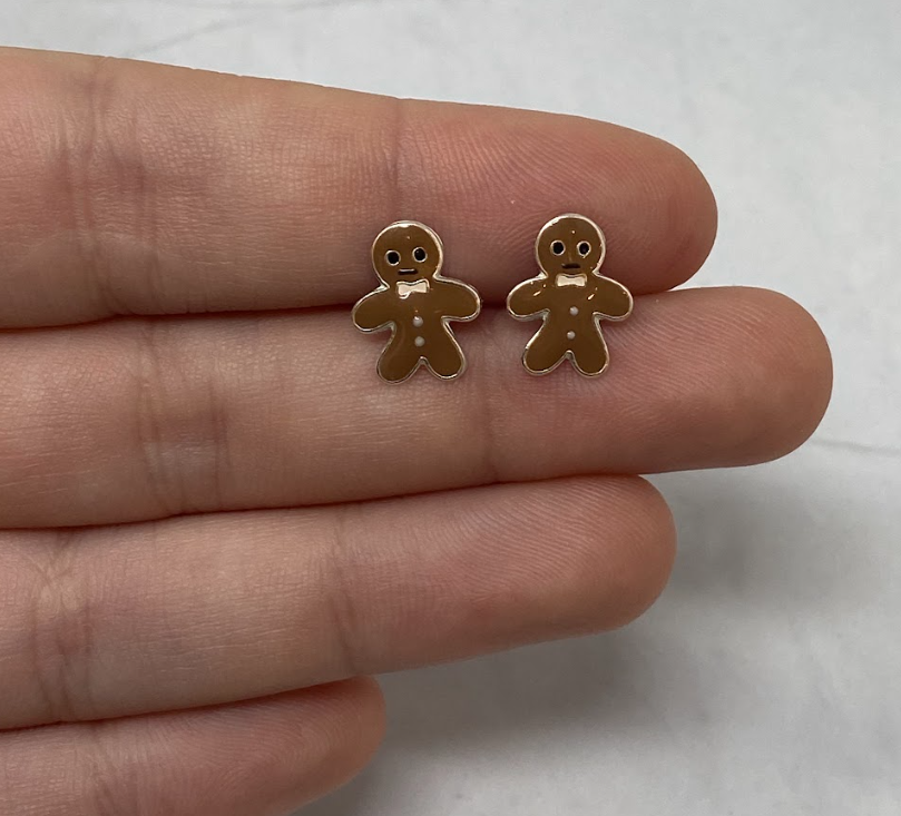 Gingerbread Man Studs