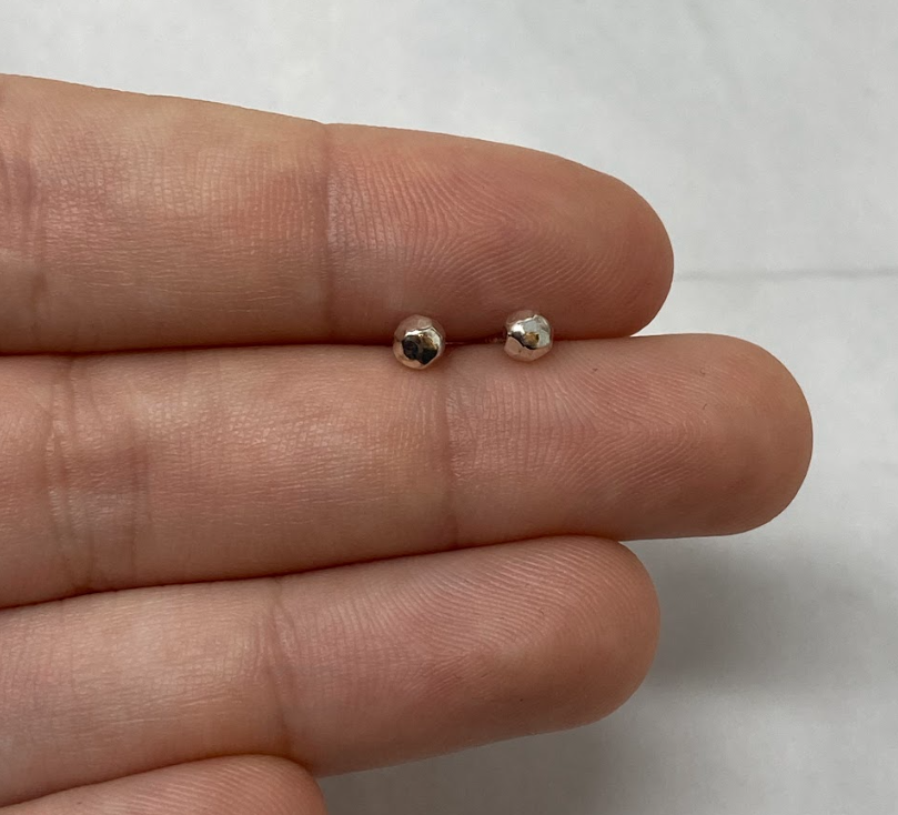 Silver Hammered Studs