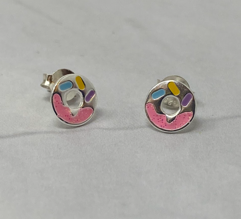 Sprinkle Donut Studs