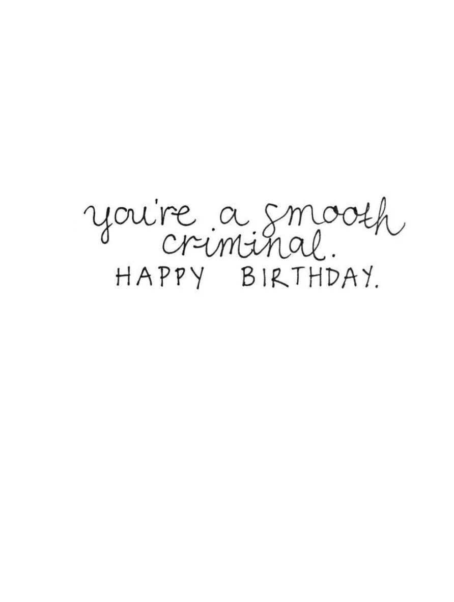 Smooth Criminal Birthday Card