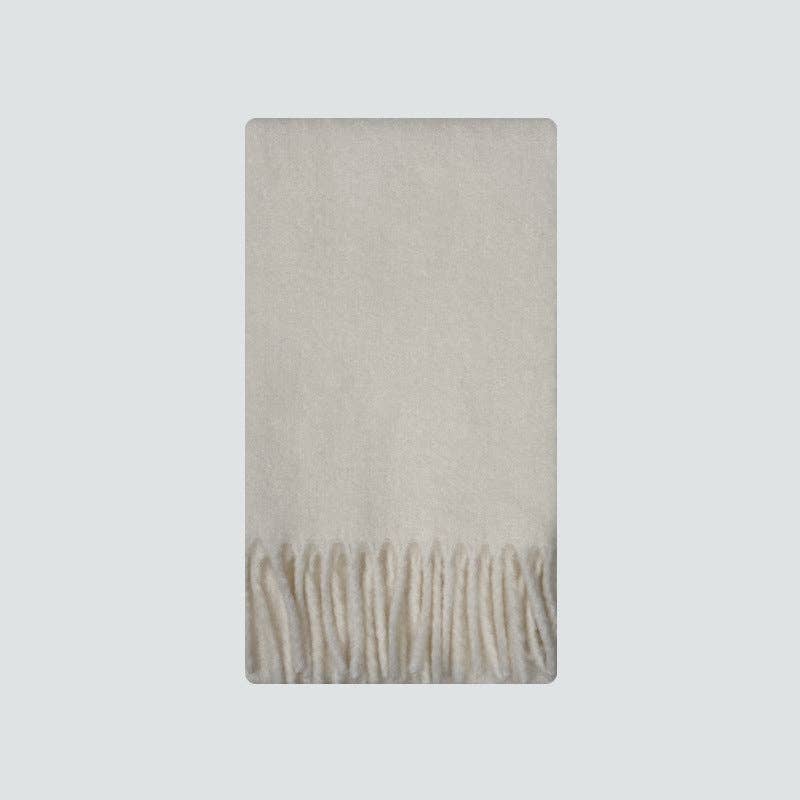 Ivory Oversized Wool Scarf