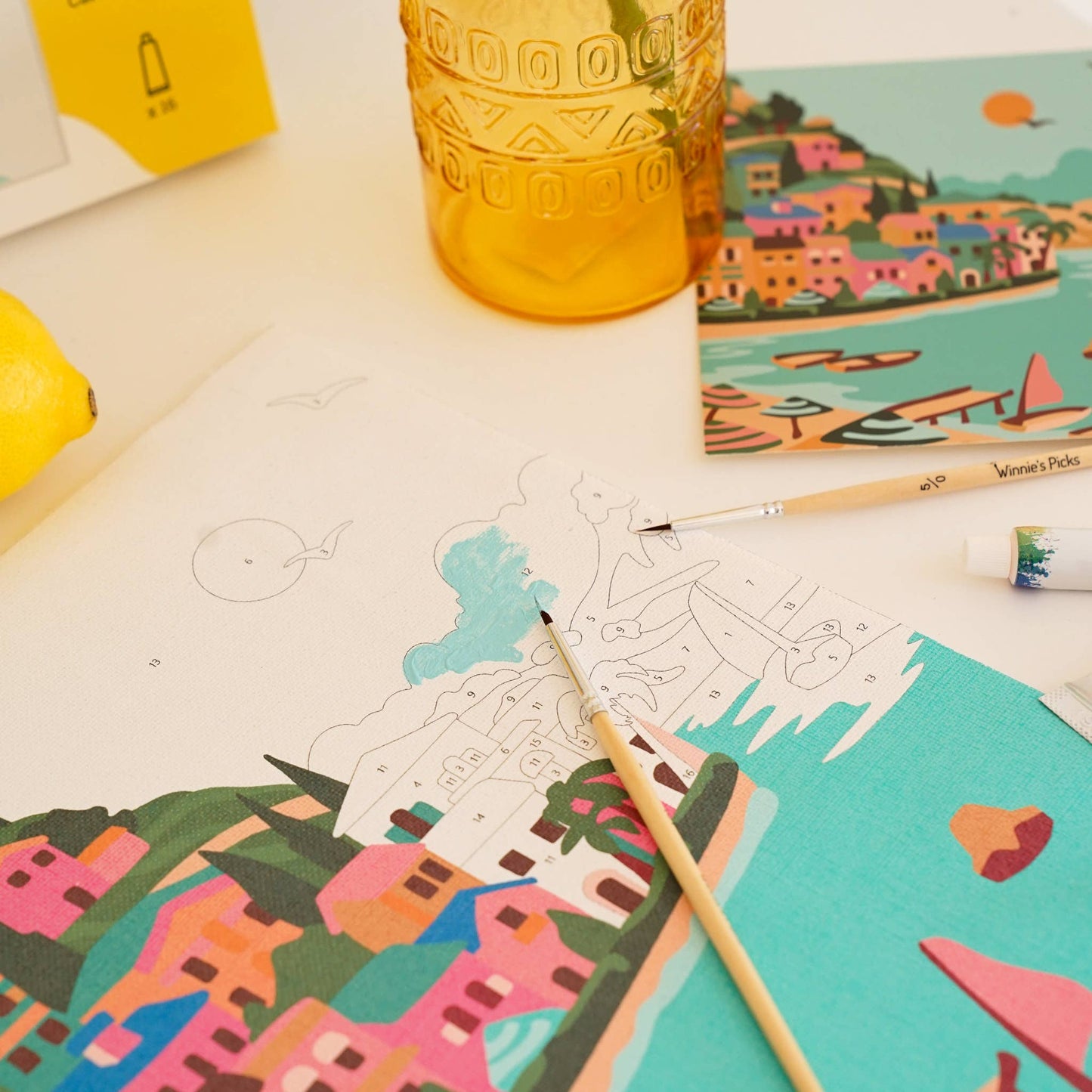 Under the Italian Sun | Board paint by numbers kit for adults