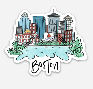 Boston Skyline Sticker