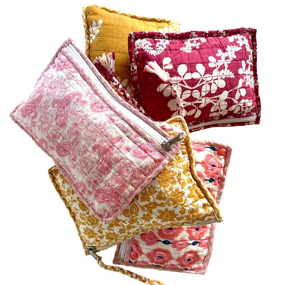 Upcycled Quilt Cosmetic Pouch
