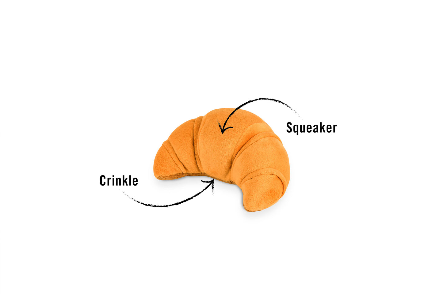 Brunch Mini Croissant Squeaky Dog Toy
